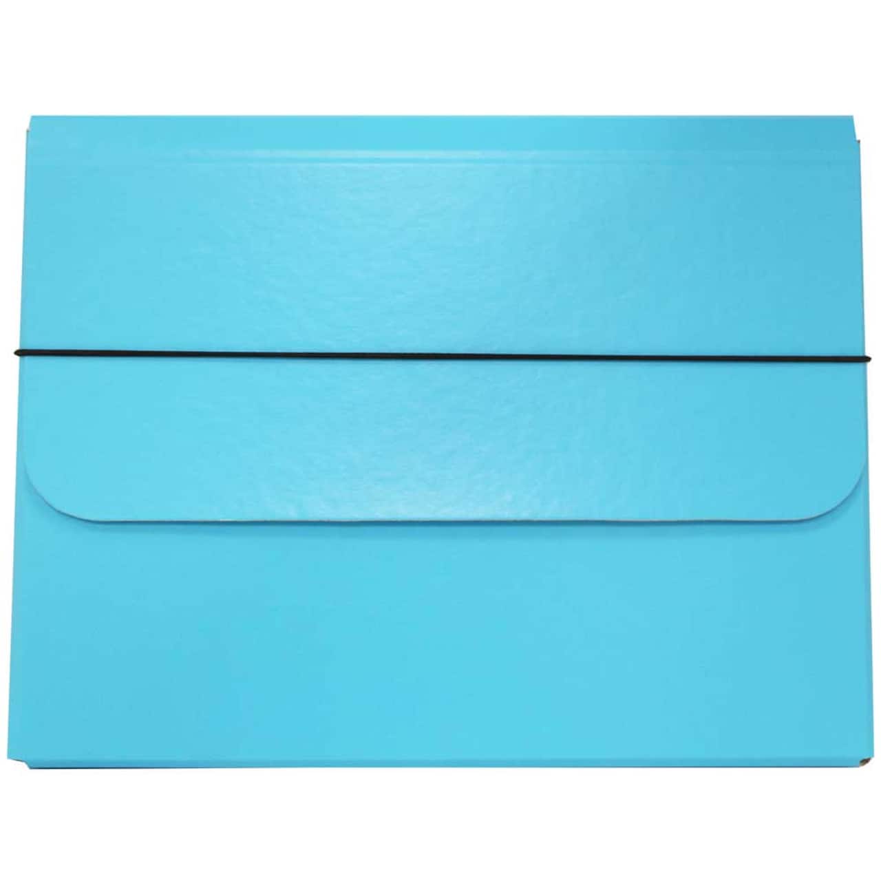 JAM Paper Strong Thick Portfolio Carrying Case with Elastic Band Closure